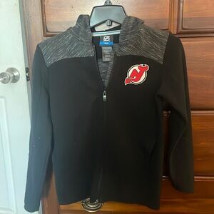 Boys youth NHL zip up NJ Devils jacket 10/12 medium